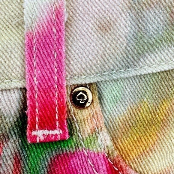 KATE Spade NY Broome Street Capri Bright Watercolor Play Hooky Jeans Size 27 - Picture 8 of 16